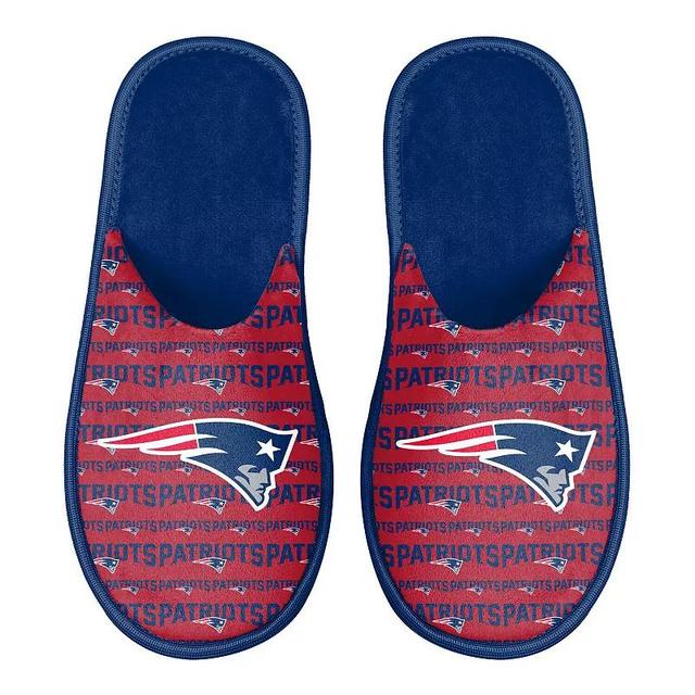 Mens FOCO New England Patriots Scuff Logo Slide Slippers Blue Product Image