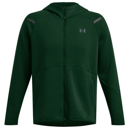 Under Armour Mens Unstoppable Fleece Full-Zip Hoodie - Forest Green/Black product image