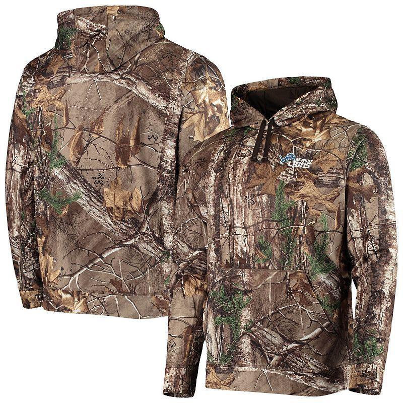 Mens Dunbrooke Realtree Camo Detroit Lions Circle Champion Tech Fleece Pullover Hoodie Product Image