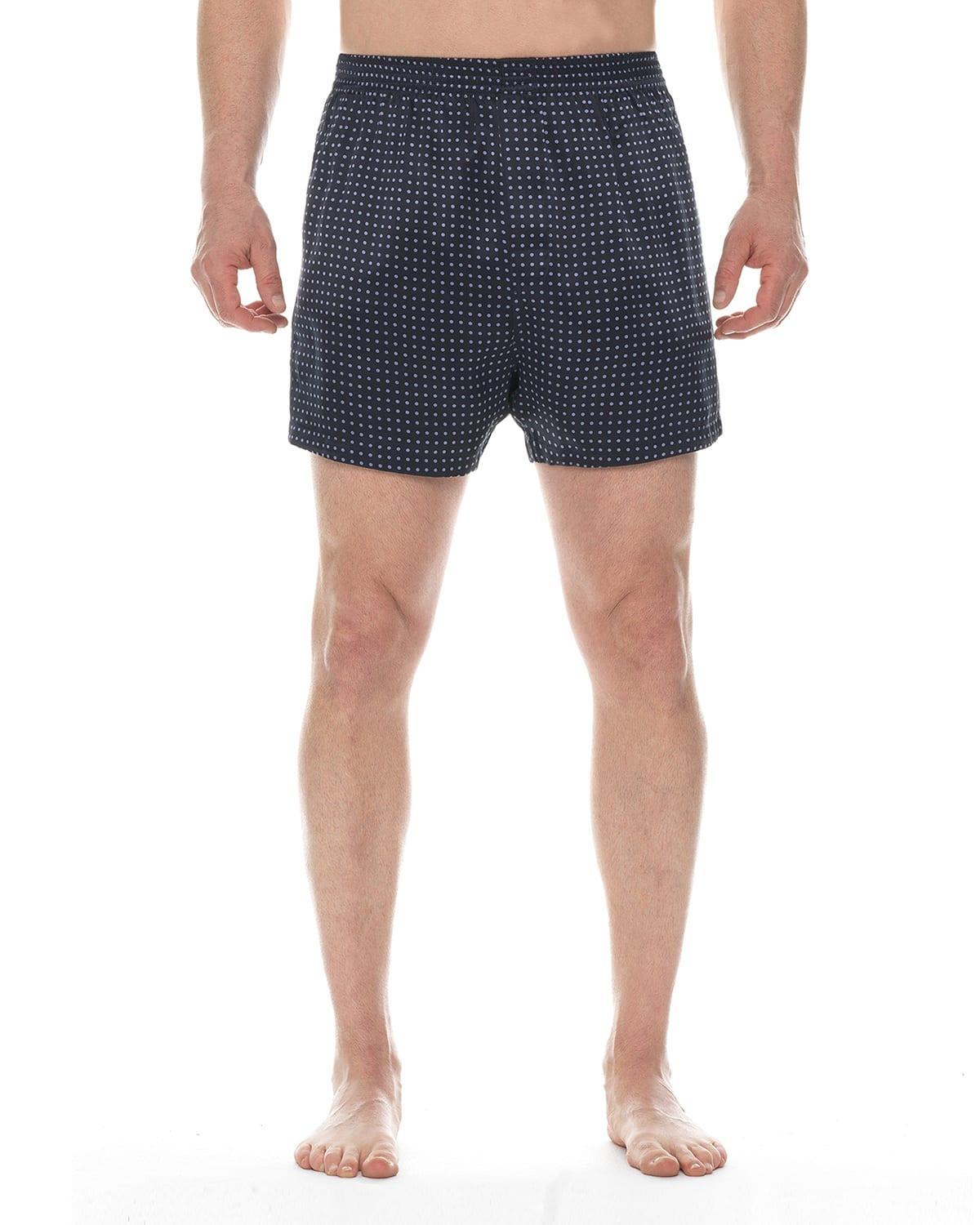 Mens Dot-Print Silk Boxers Product Image