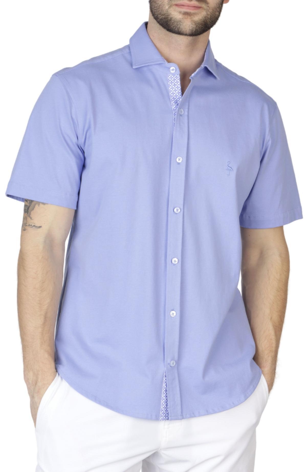 Tailorbyrd Mens Solid Knit Short Sleeve Shirt Product Image