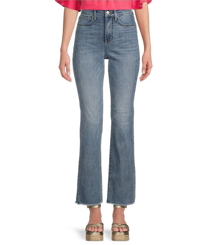 NYDJ Slim Straight High Rise Stretch Denim Cropped Ankle Jeans Product Image