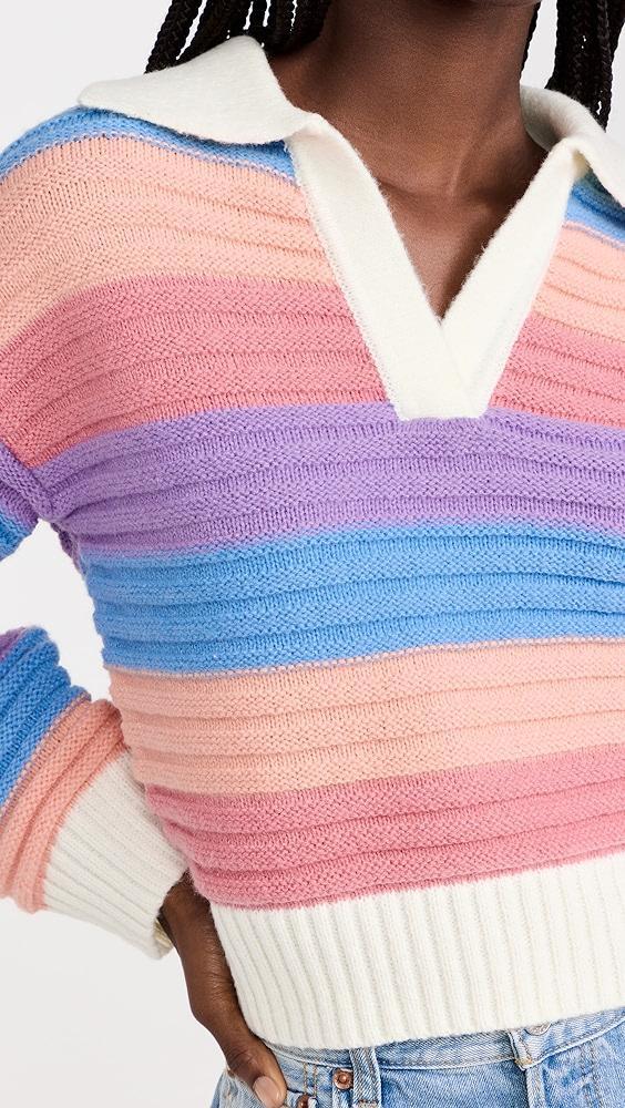 English Factory Rainbow Striped Knit Top | Shopbop Product Image