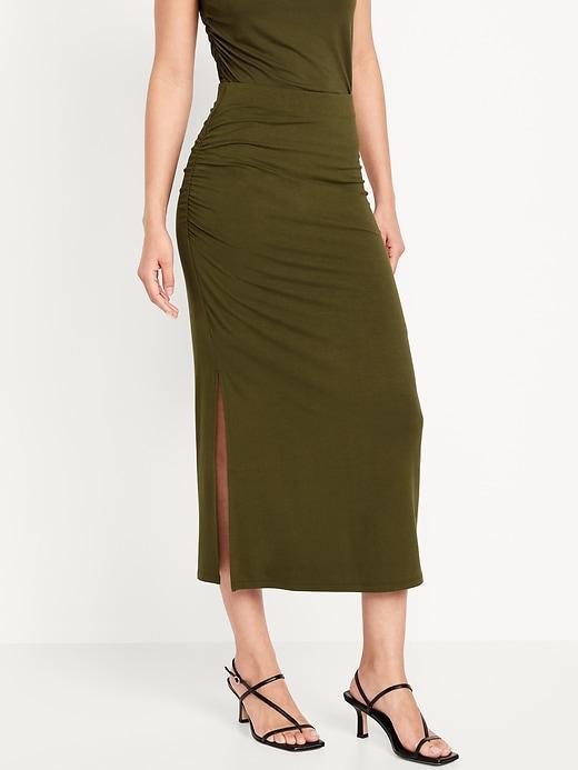 Ruched Maxi Skirt Product Image