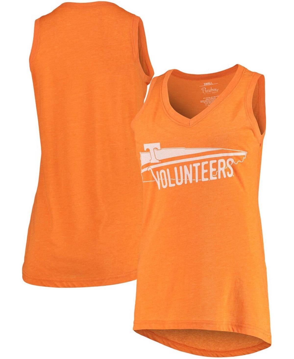 Womens Pressbox Tennessee Tennessee Volunteers Ferris Melange V-Neck Tank Top Product Image