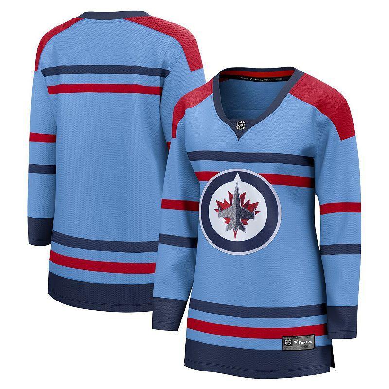 Womens Fanatics Branded Light Blue Winnipeg Jets Anniversary Premier Breakaway Jersey Product Image