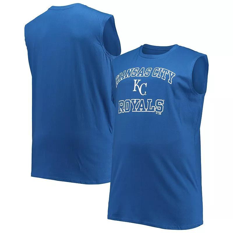 Mens Royal Kansas City Royals Big & Tall Jersey Muscle Tank Top Product Image