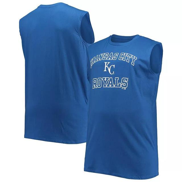 Mens Royal Kansas City Royals Big & Tall Jersey Muscle Tank Top Product Image