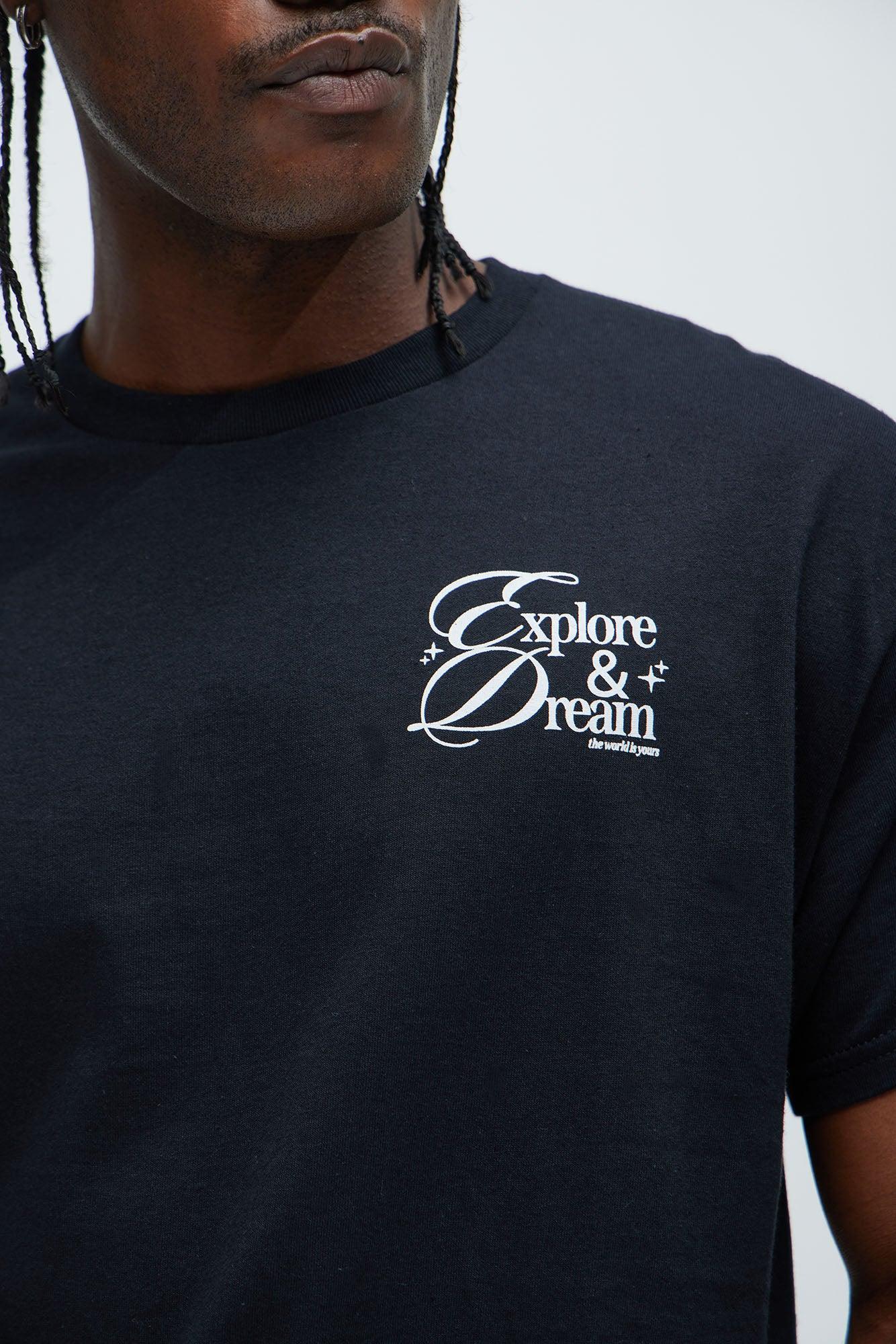 Explore & Dream Short Sleeve Tee - Black Product Image