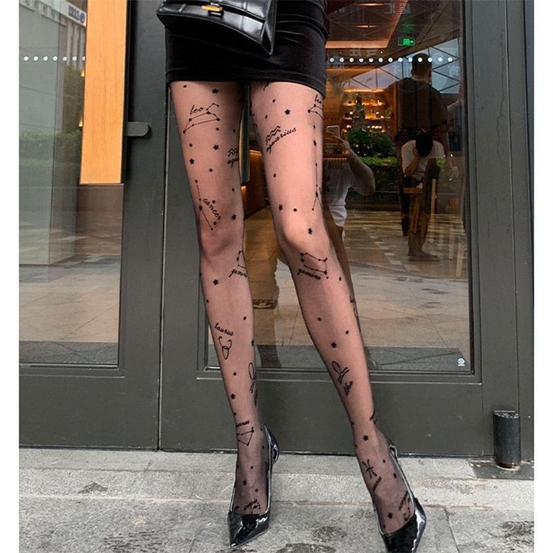 Pattern Sheer Tights Product Image