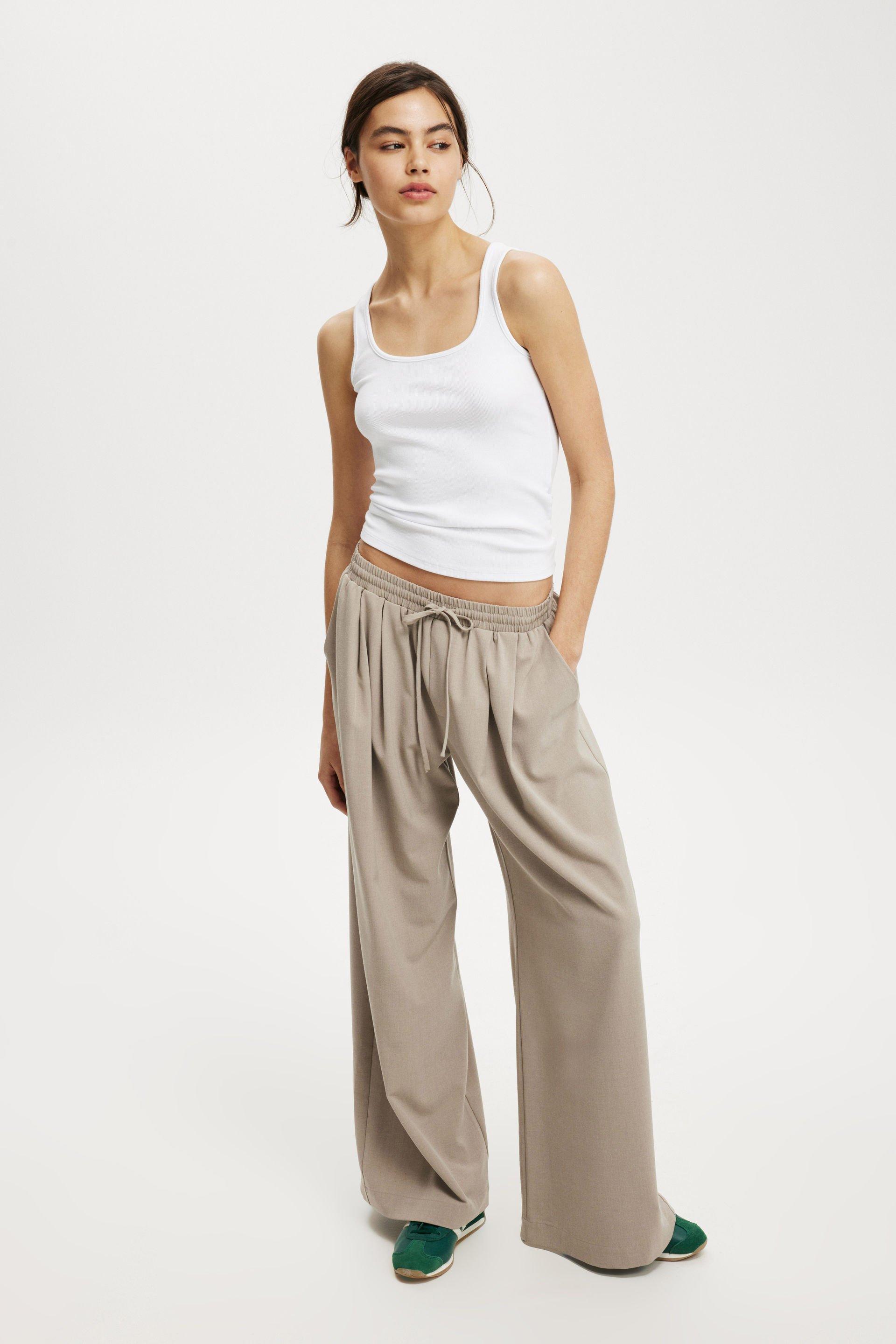 Cotton On Women - Luis Pull On Suiting Pant - Taupe marle Product Image