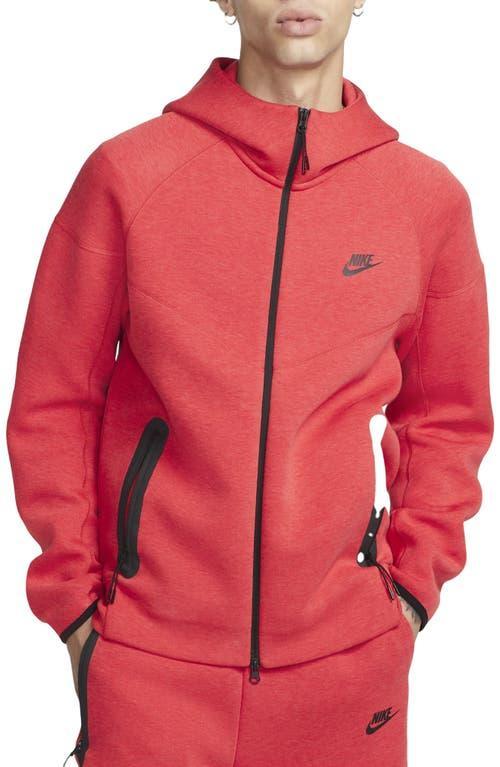 Nike Mens Nike Tech Fleece Full-Zip Hoodie - Mens Red/Black Product Image