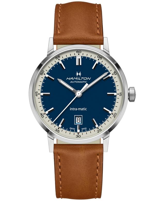 Hamilton American Classic Intra-Matic Brown Leather Automatic Watch Product Image