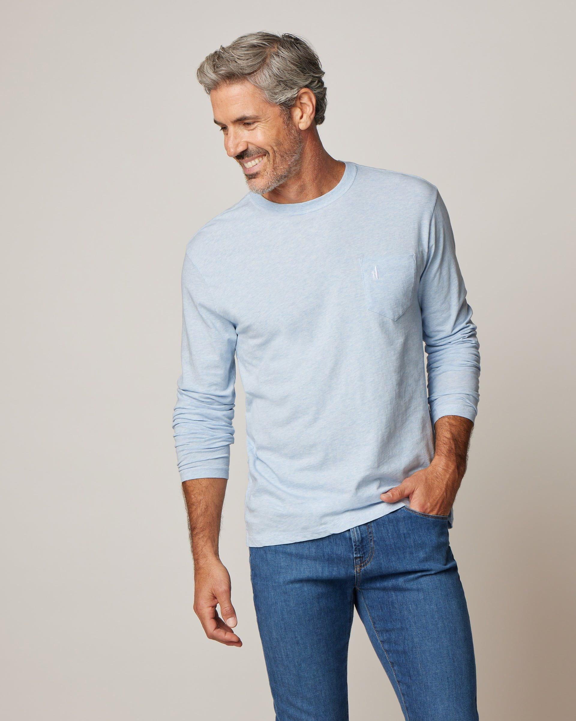 johnnie-O Heathered Brennan Long Sleeve T-Shirt Product Image