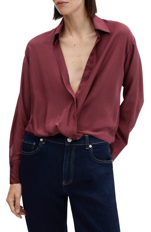 MANGO Long Sleeve Faux Wrap Top Product Image