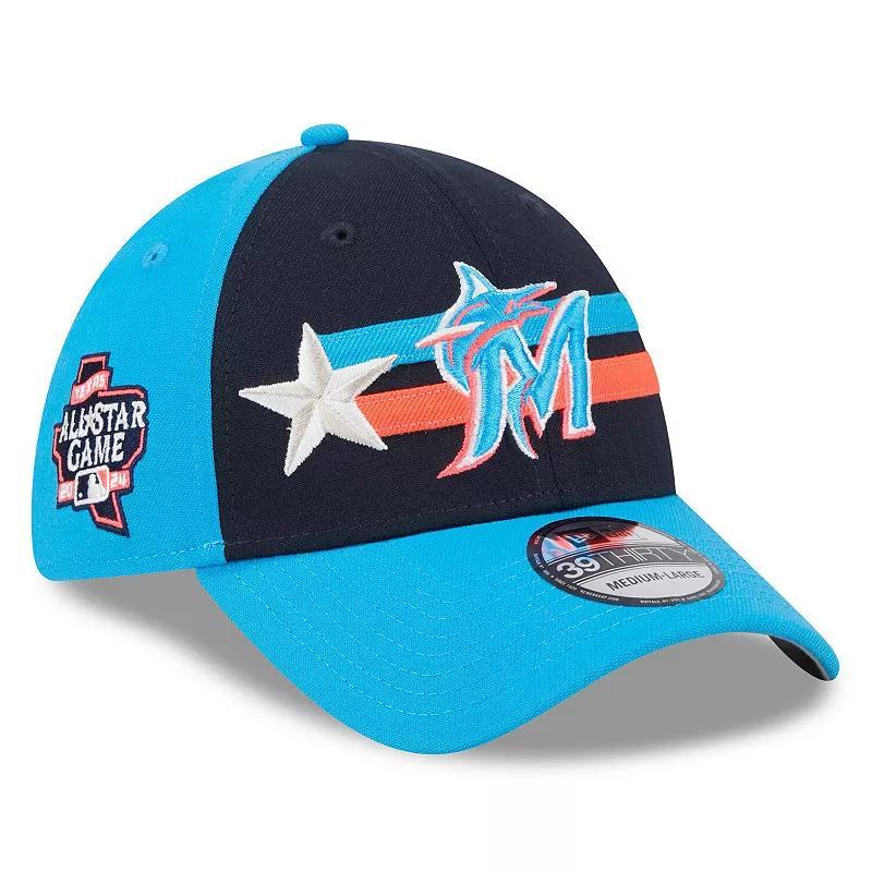 Mens New Era Miami Marlins 2024 MLB All-Star Game 39THIRTY Flex Hat Blue Product Image