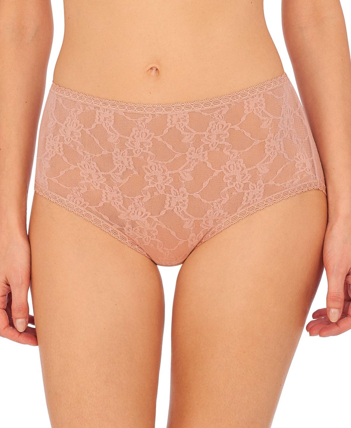 Natori Womens Bliss Allure One Size Lace Full Brief Underwear 778303 Product Image