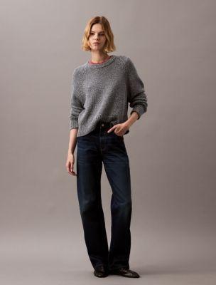 Cotton Relaxed Crewneck Sweater Product Image