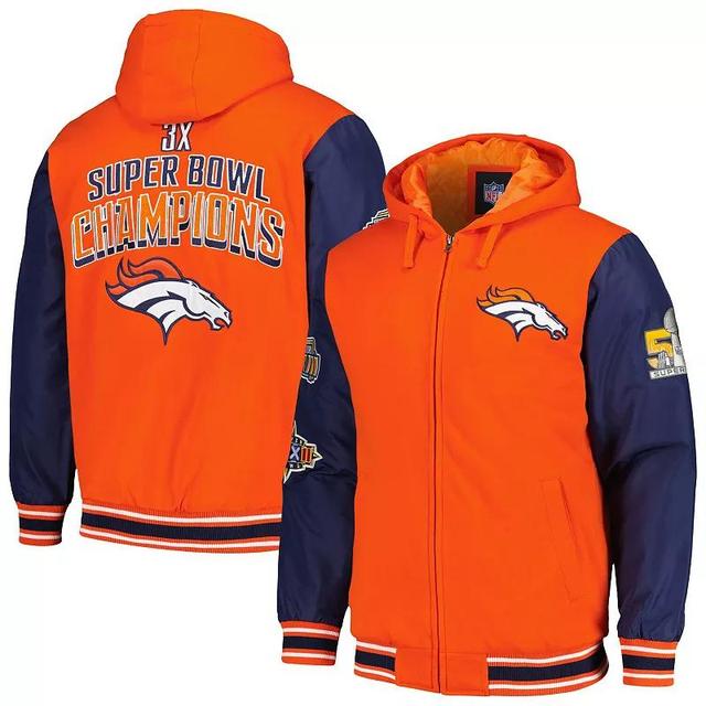 Mens G-III Sports by Carl Banks /Navy Denver Broncos Player Option Full-Zip Hoodie Product Image