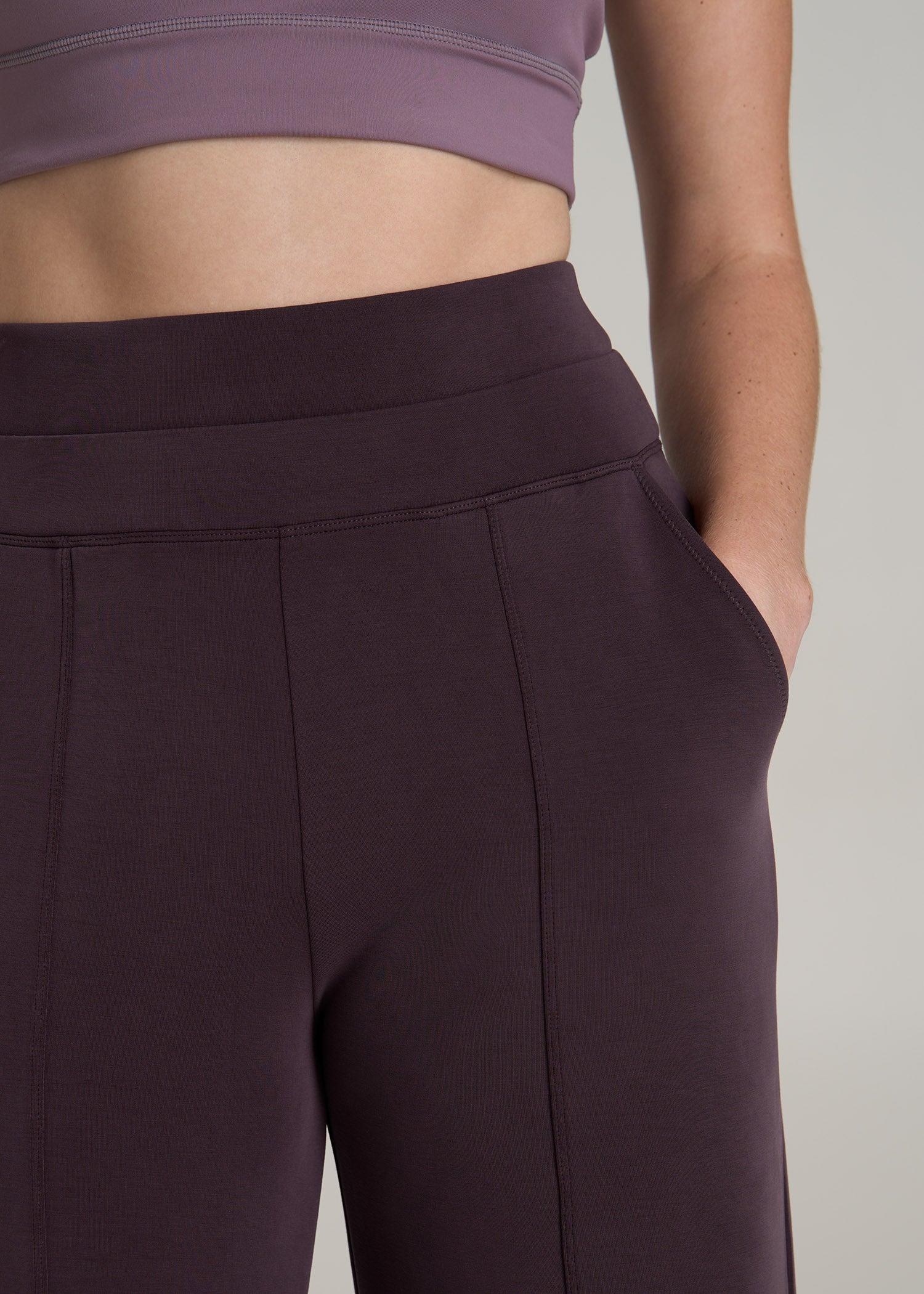 Butter Wide Leg Ultra High Rise Pant for Tall Women in Deep Purple Product Image