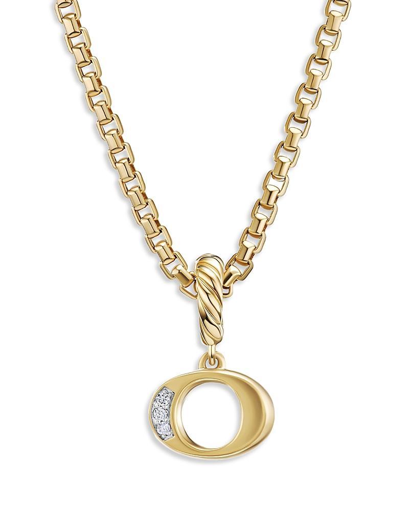 Womens Pav Initial Pendant in 18K Yellow Gold with Diamonds Product Image