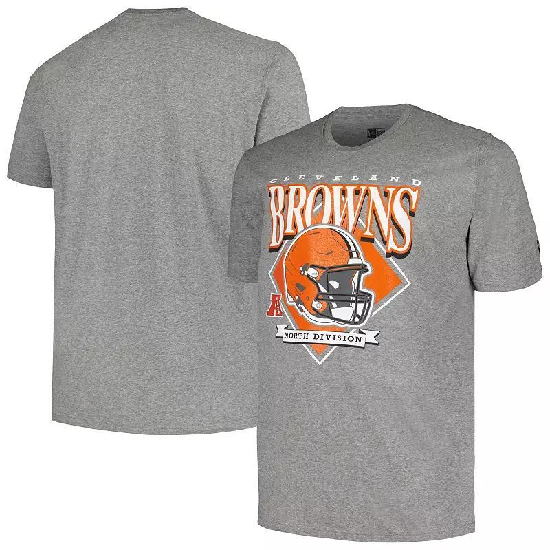 Mens New Era Gray Cleveland Browns Big & Tall Helmet T-Shirt Product Image