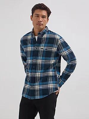 Men's Relaxed Fit Riveted Plaid Button Down Shirt | Men's Tops | Lee® Product Image