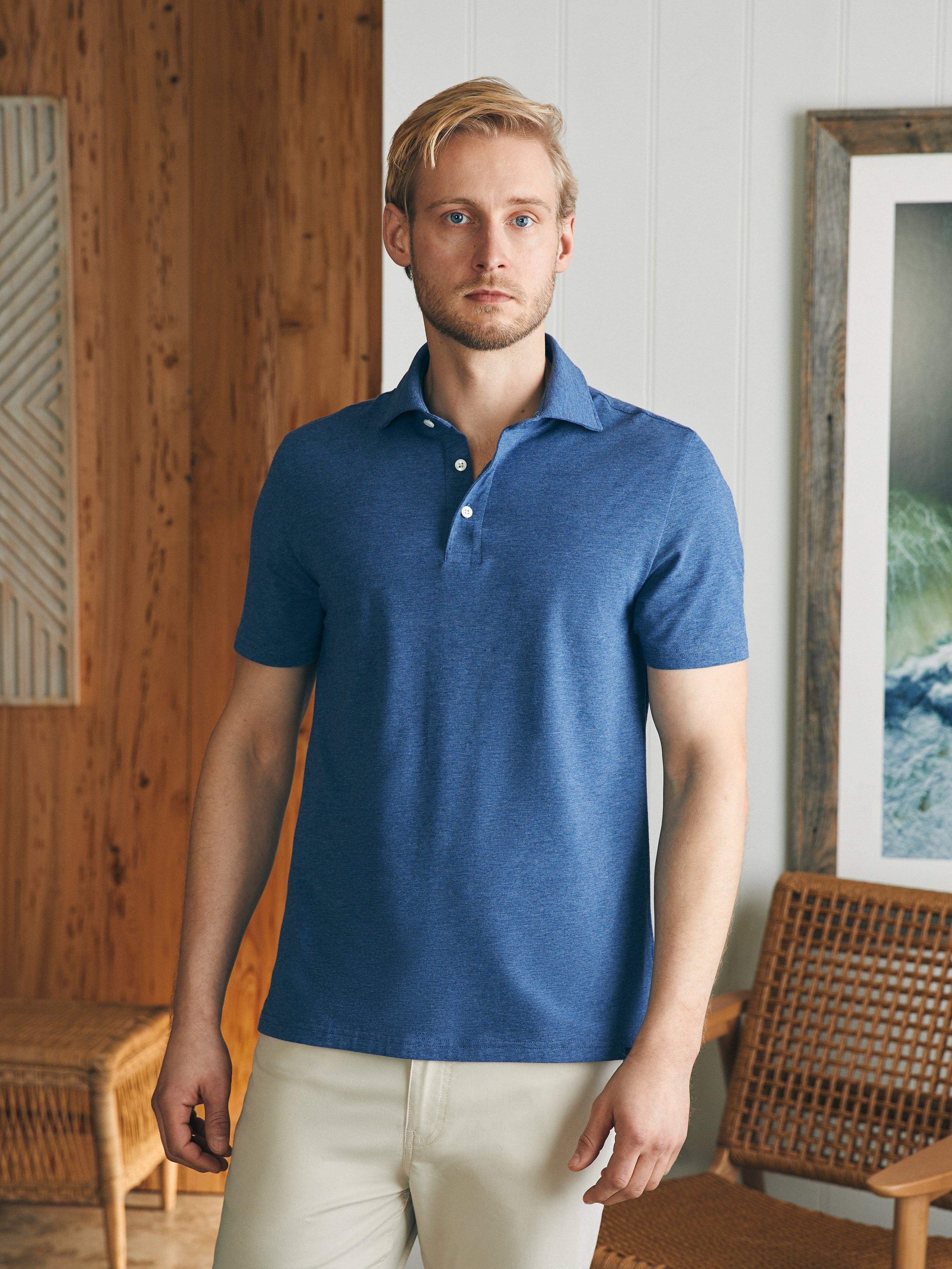 Movement™ Short-Sleeve Polo Shirt - Sea Navy Heather Male Product Image