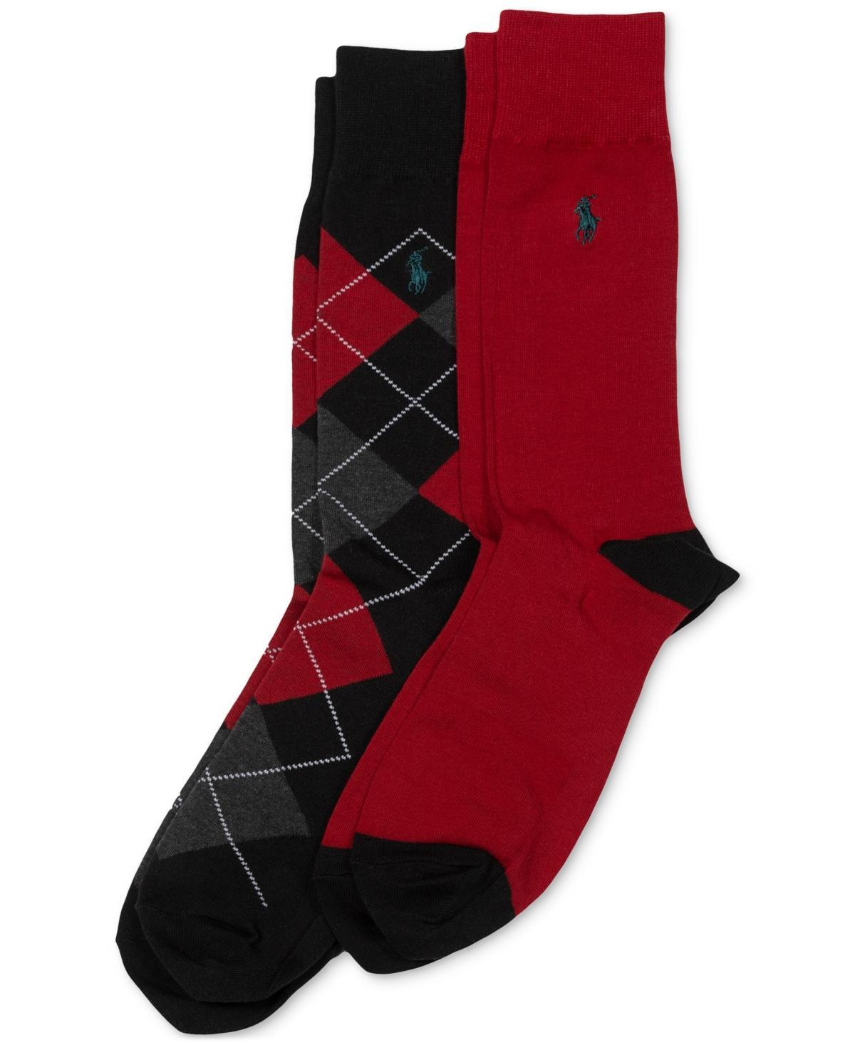 POLO RALPH LAUREN Men's Argyle Slack Socks, 2-pack In Navy Product Image