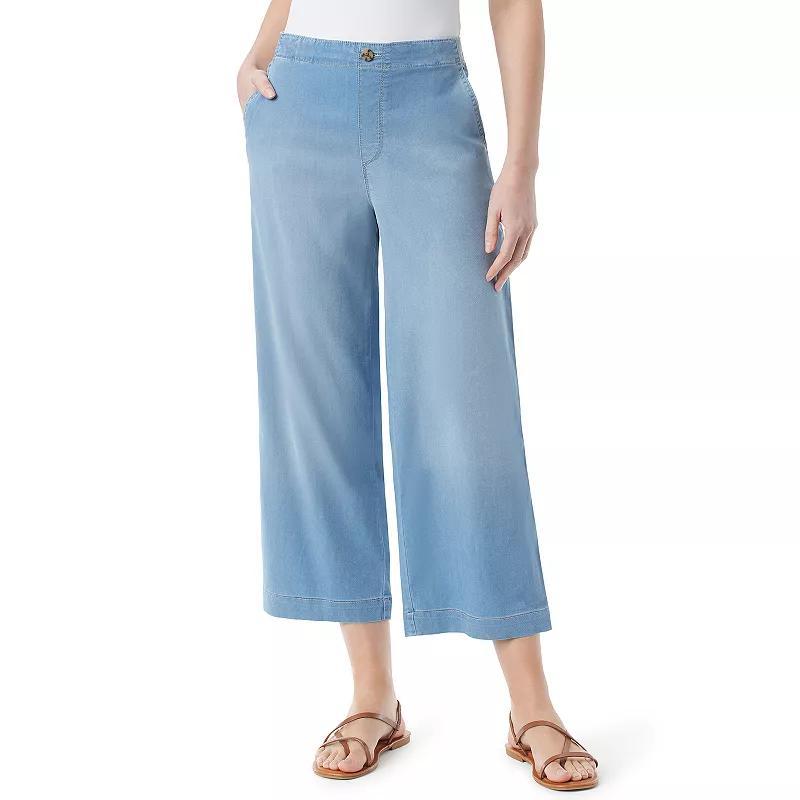 Womens Gloria Vanderbilt Wide Leg Crop Jeans Product Image