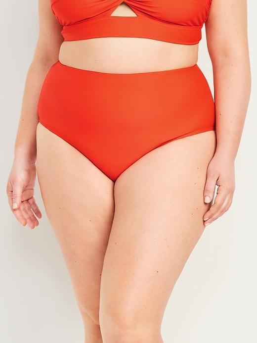 High-Waisted French-Cut Bikini Swim Bottoms Product Image