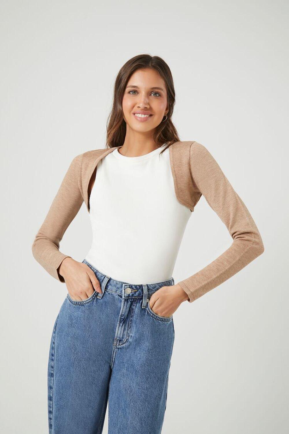 Heathered Knit Shrug Sweater | Forever 21 Product Image