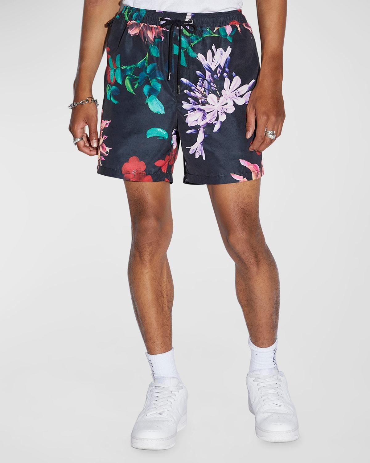 Mens Flower-Print Boardshorts Product Image