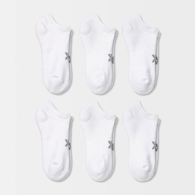 Women's Cushioned 6pk No Show Athletic Socks - All In Motion™ White 4-10 Product Image