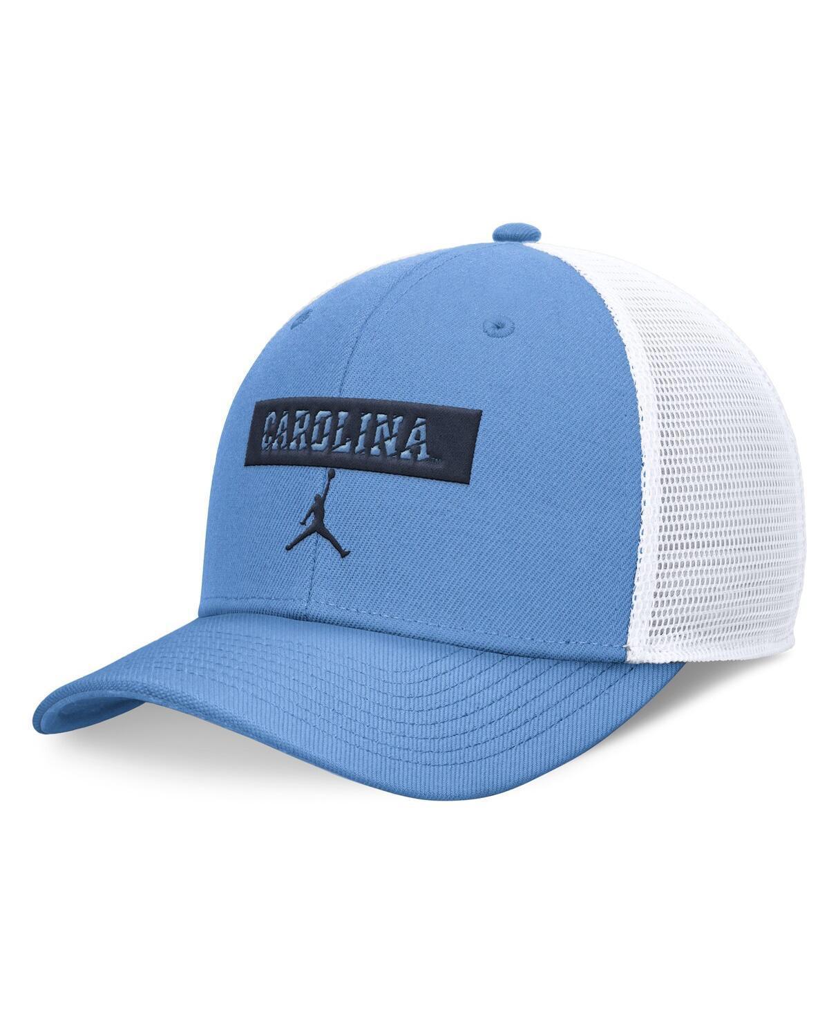 Jordan Mens Carolina Blue North Carolina Tar Heels 2024 Sideline Trucker Adjustable Hat - Light Blue, White Product Image