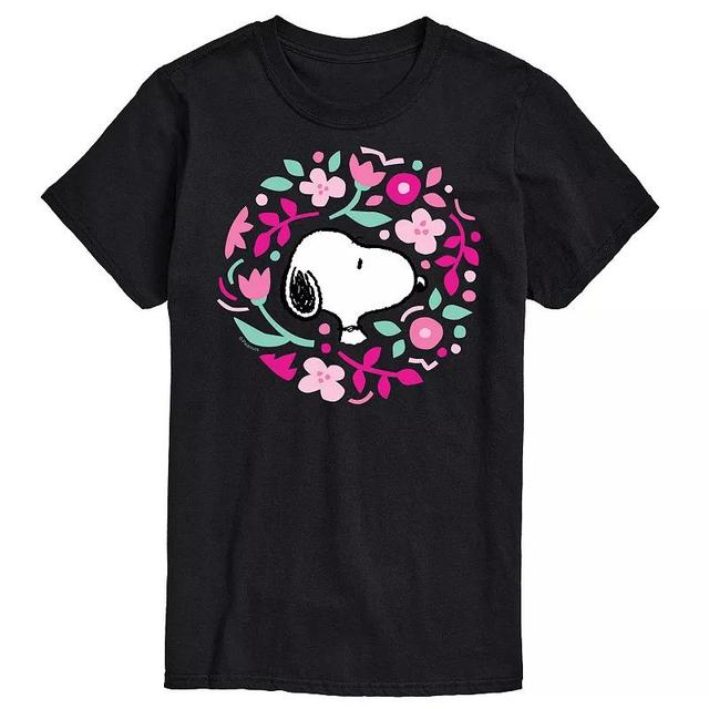 Big & Tall Peanuts Floral Circle Tee, Mens Product Image