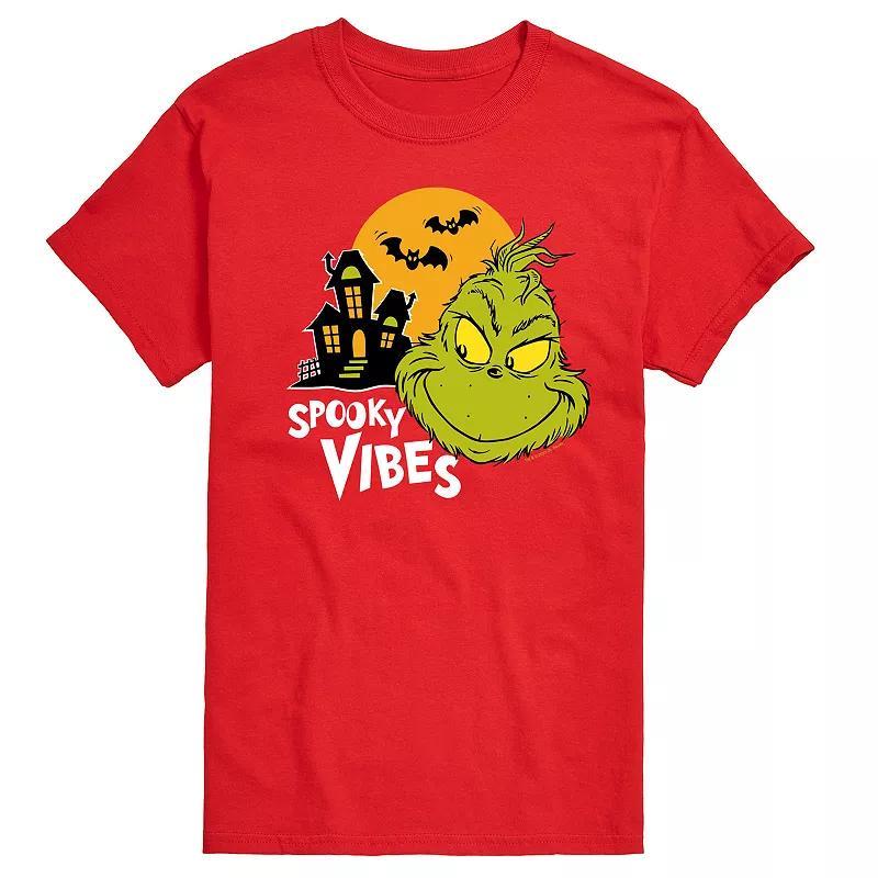 Mens Dr. Seuss Grinch Spooky Vibes Graphic Tee Blue Product Image