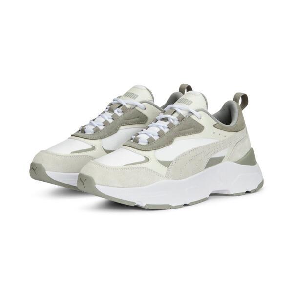 PUMA Cassia Mix Women's Sneakers in White/Vapor Grey/Flat Light Grey Product Image