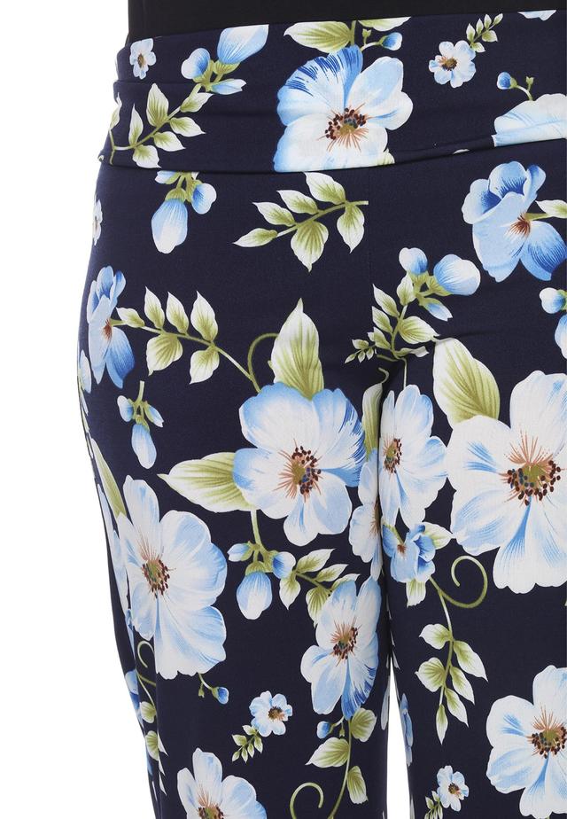 White Mark Plus Size Floral Print Wide Leg Pant Product Image