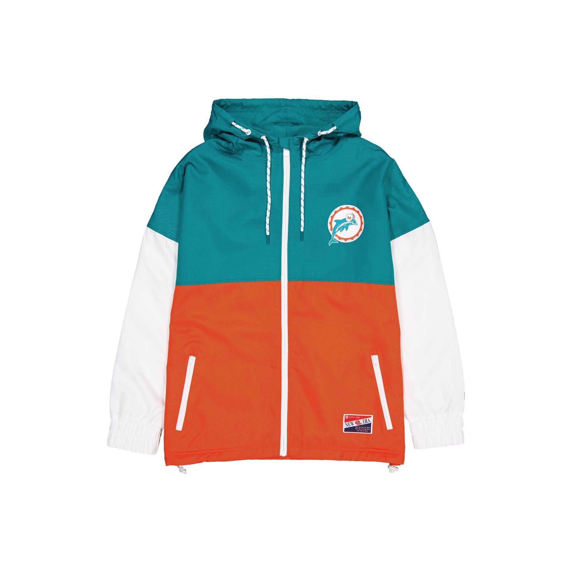 Miami Dolphins Throwback Windbreaker Male Product Image