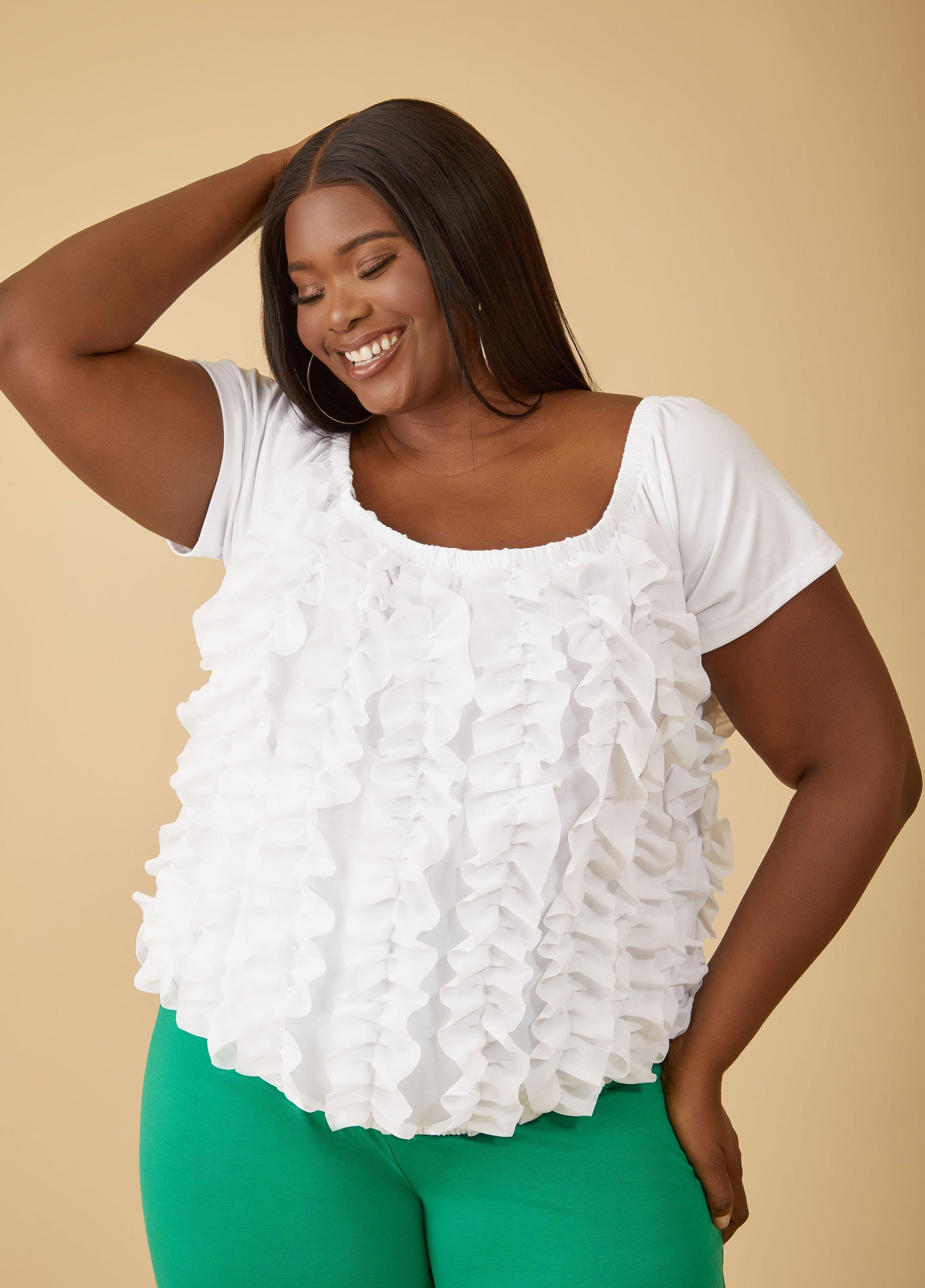 Ruffled Knit Top Product Image