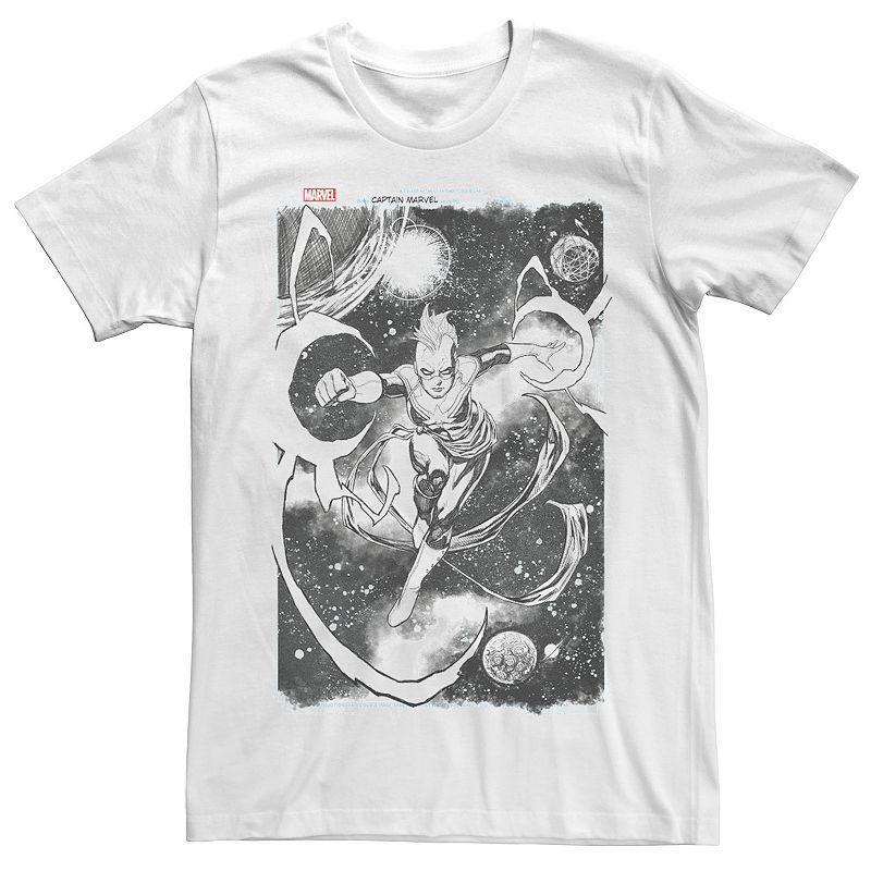 Mens Marvel Captain Marvel Comic Cover Sketch Graphic Tee Product Image