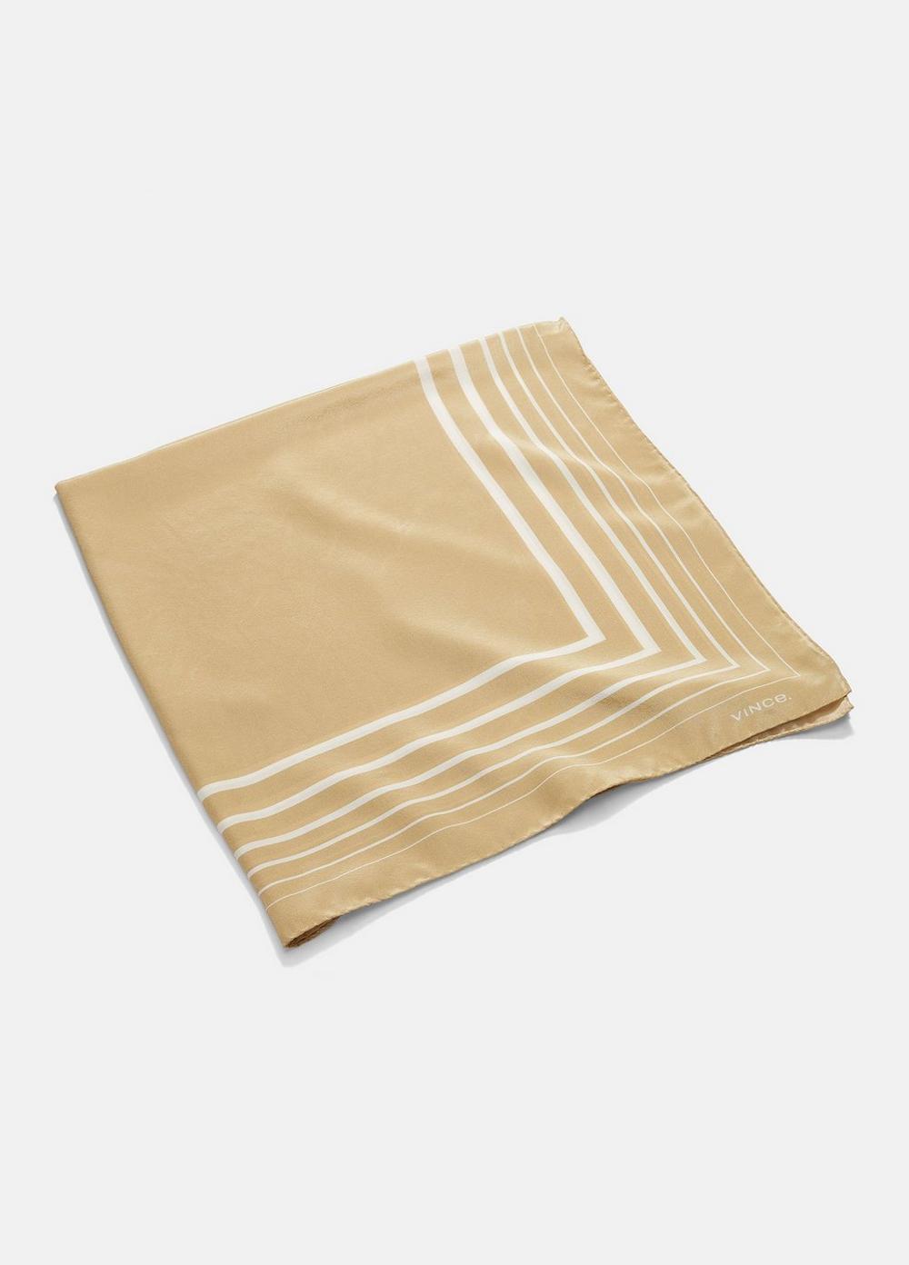 Geo-Striped Cotton-Silk Square Scarf Product Image