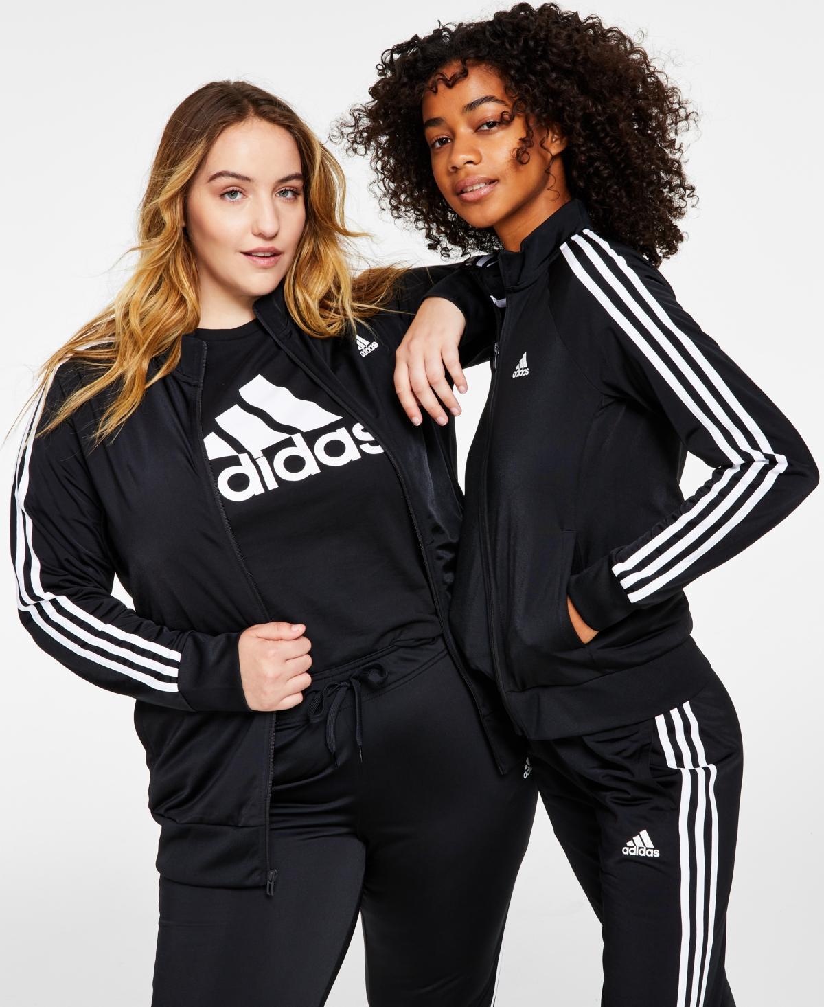 adidas Womens 3-Stripe Tricot Track Jacket-4X Product Image