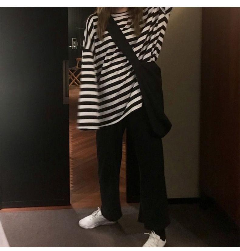 Crewneck Striped Pullover Product Image