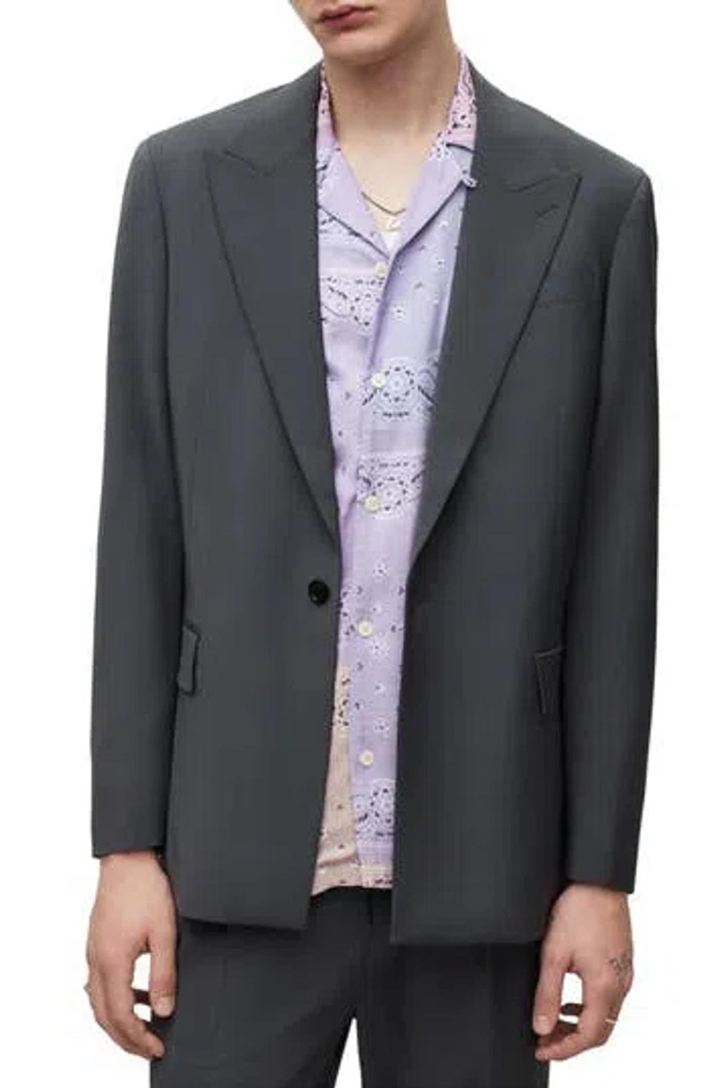 Berto Wool Blend Blazer In Smoke Blue Product Image