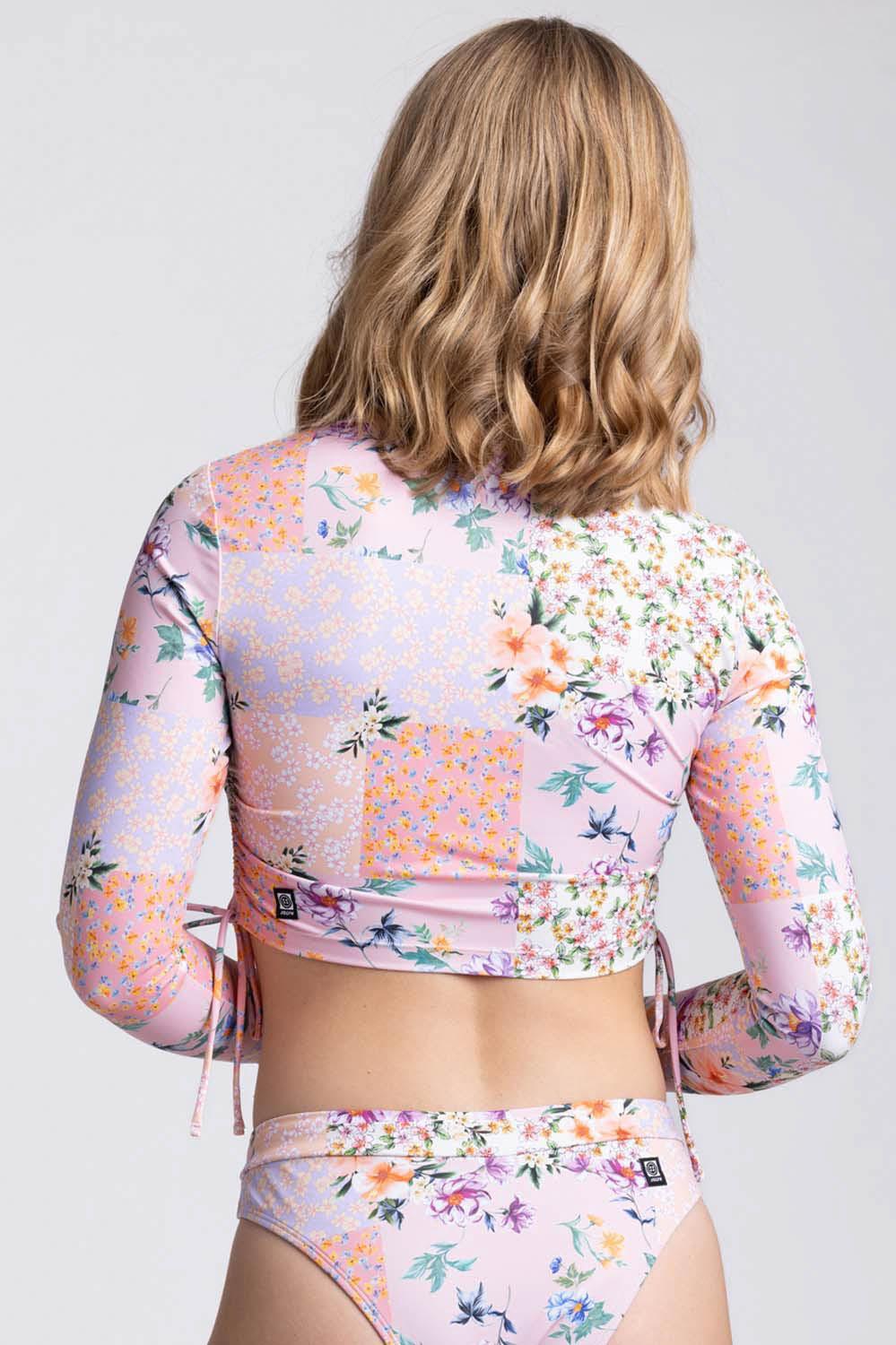 Kylie Long Sleeve Crop Rashie - Cottage Patch Female Product Image