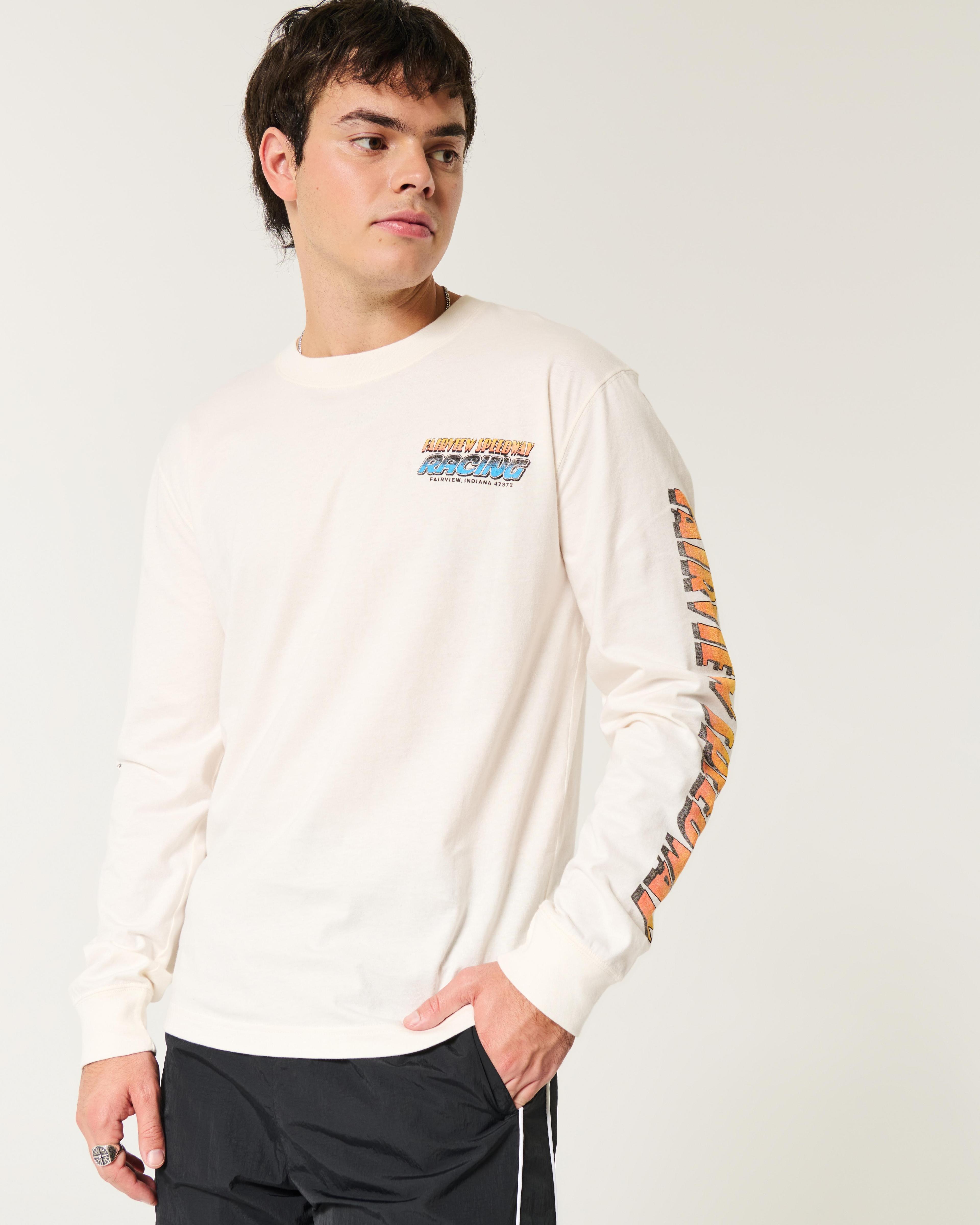 Relaxed Long-Sleeve Fairview Speedway Graphic Tee Product Image