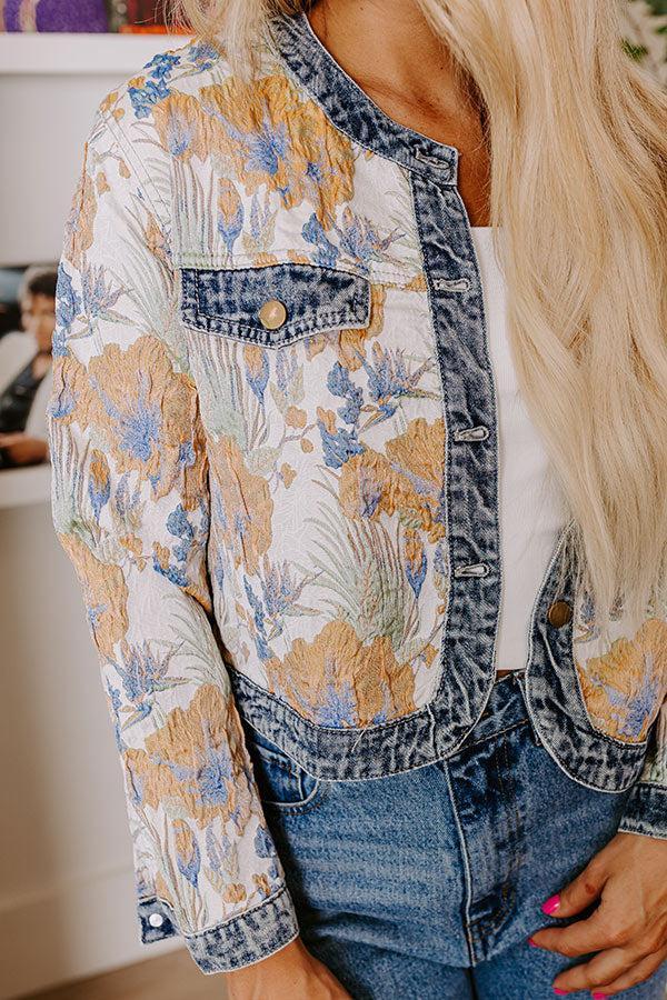 Call It Chic Floral Jacquard Jacket Product Image