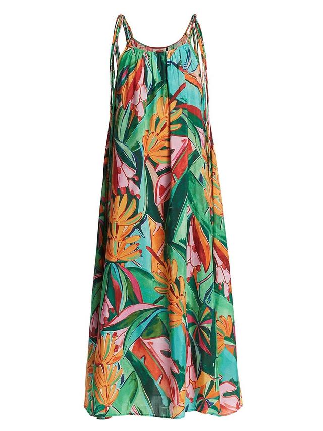 Farm Rio Banana Foliage Midi Dress Product Image